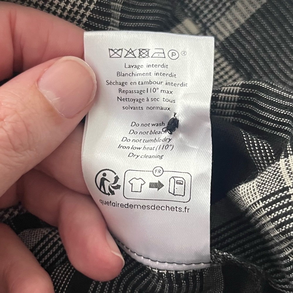 Sezane Capri Flannel Shirtdress Mini Wrap Washington Check French Academia 40 - Picture 14 of 16